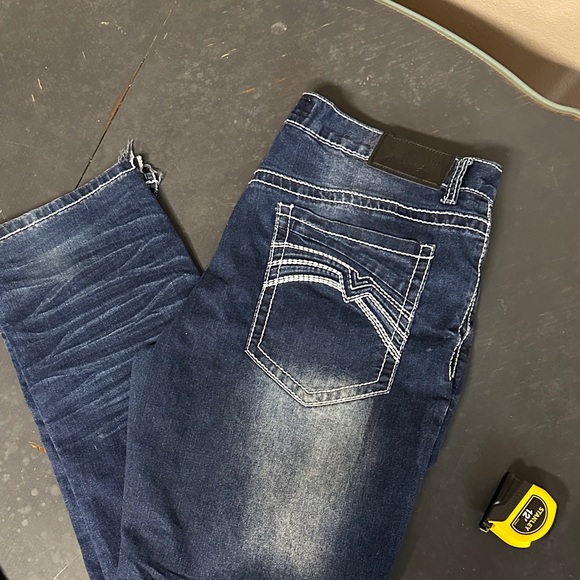 True luck mens jeans Classic Indigo Straight-Leg Jeans - Picture 1 of 14